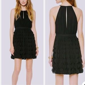 Diane Von Furstenberg Gia Halter Cocktail Black Dress
